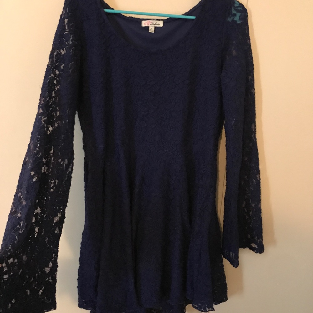 Royal blue floral dress